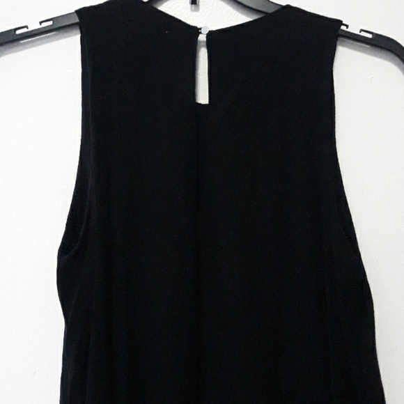 Vintage black polyester dress small cocktail party - Picture 3 of 5